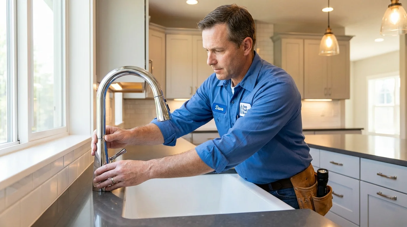 Kitchen faucet installation by Johns Plumbing LLC in Rainelle