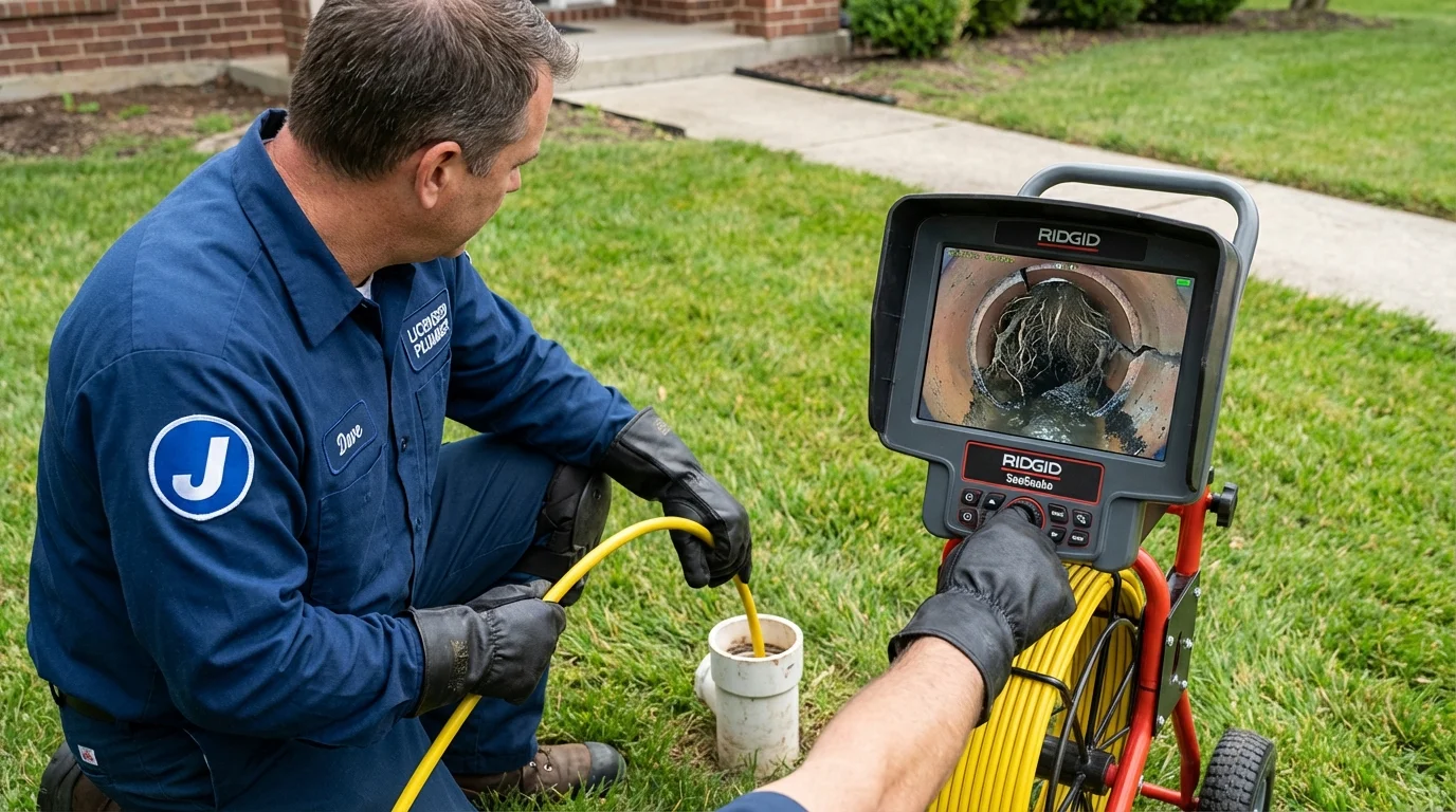 Sewer camera inspection being performed by Johns Plumbing LLC in Rainelle